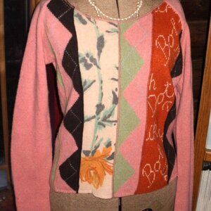 Free People Pieced Sweater Bob Dot Size L